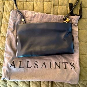 All Saints Mika Leather Double Pouch Bag